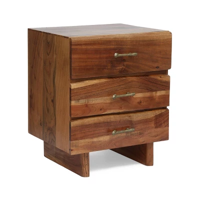 Set of 2 Terrell Handcrafted Boho Acacia Wood 3 Drawer Nightstands Dark Natural - Christopher Knight Home Set Of 2 Terrell Handcrafted Boho Acacia Wood 3 Drawer Nightstands Dark Natural - Christopher Knight Home -Home Furn Store GUEST 92829765 8b1b 4149 9f21 926c93b1cfcd