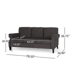 Burkehaven Contemporary Fabric 3 Seater Nailhead Trim Sofa Gray/Dark Brown - Christopher Knight Home 9 Burkehaven Contemporary Fabric 3 Seater Nailhead Trim Sofa Gray/Dark Brown - Christopher Knight Home -Home Furn Store GUEST 942c8416 b8b3 47ce 8493 5a917dad47b8