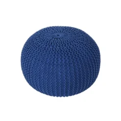 Abena Modern Knitted Cotton Round Pouf - Christopher Knight Home -Home Furn Store GUEST 94ac96d0 fb89 40b7 bb3a a2464dbc0206