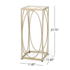 Bennion Modern Glam Glass Top End Table Champagne Gold/Black - Christopher Knight Home -Home Furn Store GUEST 94fd0eeb de9d 4682 9f41 5a4519acea02