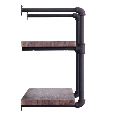 Tarian Industrial Wall-Mounted Shelf Dark Brown - Christopher Knight Home Tarian Industrial Wall-Mounted Shelf Dark Brown - Christopher Knight Home -Home Furn Store GUEST 95cfff41 1411 4e59 b399 45fcecc26737