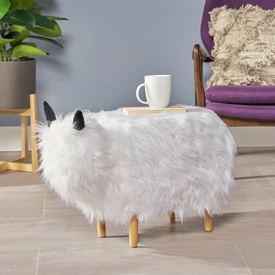 Levi Furry Yak Ottoman - Christopher Knight Home Levi Furry Yak Ottoman - Christopher Knight Home -Home Furn Store GUEST 96499774 6327 48e7 ba5f 4f120a807bd3