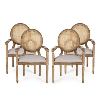 Set of 4 Judith French Country Wood and Cane Upholstered Dining Chairs - Christopher Knight Home Set Of 4 Judith French Country Wood And Cane Upholstered Dining Chairs - Christopher Knight Home -Home Furn Store GUEST 96a70970 be9a 4018 b1d1 e1bbf1b20111