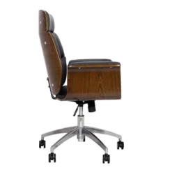 Cannonade Mid-Century Modern Swivel Office Chair Black/Walnut - Christopher Knight Home -Home Furn Store GUEST 96ea0b2e 12cf 4964 b431 57b6a39002c9
