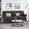 Burkehaven Contemporary Fabric 3 Seater Nailhead Trim Sofa Gray/Dark Brown - Christopher Knight Home -Home Furn Store GUEST 97c5229a a32a 48c3 a42f 4b8b4a7cee31