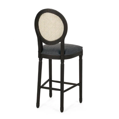 2pc Govan French Country Wooden Counter Height Barstools with Upholstered Seating Charcoal/Black - Christopher Knight Home 2pc Govan French Country Wooden Counter Height Barstools With Upholstered Seating Charcoal/Black - Christopher Knight Home -Home Furn Store GUEST 98294e7a ef56 4a9a 9658 b28f0db322af