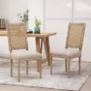 Set Of 2 Regina French Country Wood And Cane Upholstered Dining Chairs - Christopher Knight Home 2 Set Of 2 Regina French Country Wood And Cane Upholstered Dining Chairs - Christopher Knight Home -Home Furn Store GUEST 982994d8 c0f0 4cd1 a1bf 1997015e7cd6
