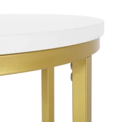 Ingersol Modern Glam C Shaped End Table White/Gold - Christopher Knight Home 6 Ingersol Modern Glam C Shaped End Table White/Gold - Christopher Knight Home -Home Furn Store GUEST 9a733954 46b9 4ec2 ac38 ba587b85caf4