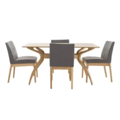 5pc Kwame 60" Curved Leg Dining Set - Christopher Knight Home -Home Furn Store GUEST 9aa9f0f7 6185 4224 90e7 1801a5045c75