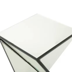 Amiel Geometrical Mirrored Side Table Silver - Christopher Knight Home -Home Furn Store GUEST 9adec995 c261 46d8 9000 7af0fa1821d6