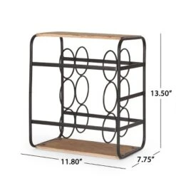 Rauser Modern Industrial 6 Bottle Tabletop Wine Rack Natural/Black - Christopher Knight Home 8 Rauser Modern Industrial 6 Bottle Tabletop Wine Rack Natural/Black - Christopher Knight Home -Home Furn Store GUEST 9cabe4cf a38e 46ee 9f50 6c38d9c842fe