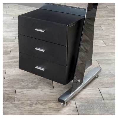 Glass Writing Desk with Drawers Black - Christopher Knight Home Glass Writing Desk With Drawers Black - Christopher Knight Home -Home Furn Store GUEST 9d56ac58 ded5 4906 b42f ba3ef6b9ea73