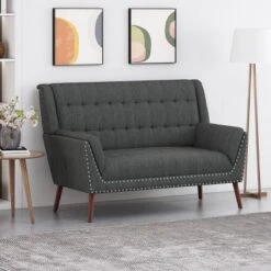 Kearney Traditional Glider Recliner With Pillow Top Arms Navy Blue Tweed - Christopher Knight Home