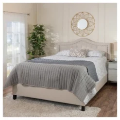 Queen Dante Upholstered Traditional Bed Frame - Christopher Knight Home 4 Queen Dante Upholstered Traditional Bed Frame - Christopher Knight Home -Home Furn Store GUEST 9f1d0efa 9f04 4a97 a467 4b5eba326531