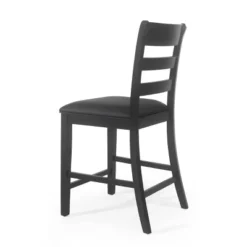 2pc Benner Farmhouse Upholstered Wood Counter Height Barstools Black - Christopher Knight Home 4 2pc Benner Farmhouse Upholstered Wood Counter Height Barstools Black - Christopher Knight Home -Home Furn Store GUEST a14f5d4b 8214 4f30 b5a2 ca0c06d1ed1f