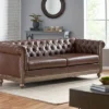 Castalia Chesterfield Tufted 3 Seater Sofa With Nailhead Trim Dark Brown/Natural - Christopher Knight Home 2 Castalia Chesterfield Tufted 3 Seater Sofa With Nailhead Trim Dark Brown/Natural - Christopher Knight Home -Home Furn Store GUEST a1687a3b 205c 41f3 a7f3 725e8b0b2bc7