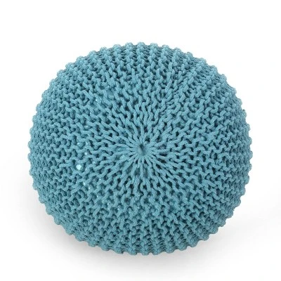 Nahunta Modern Knitted Cotton Round Pouf - Christopher Knight Home Nahunta Modern Knitted Cotton Round Pouf - Christopher Knight Home -Home Furn Store GUEST a18ae9b6 2f54 4ca0 b6cd b27e4bcab00c