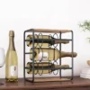 Rauser Modern Industrial 6 Bottle Tabletop Wine Rack Natural/Black - Christopher Knight Home -Home Furn Store GUEST a19e6b5e dcab 484d 988a 6dcedc09fbd4