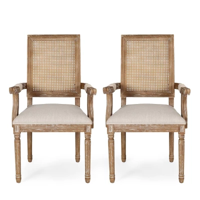 Set of 2 Maria French Country Wood and Cane Upholstered Dining Chairs - Christopher Knight Home Set Of 2 Maria French Country Wood And Cane Upholstered Dining Chairs - Christopher Knight Home -Home Furn Store GUEST a1ed441b 84e4 4095 a72e 58b9b67b0626
