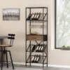 Boster Boho Industrial 21 Bottle Floor Wine Rack With Storage Natural/Black - Christopher Knight Home -Home Furn Store GUEST a2e7dbe0 3700 46e2 b0c2 ae70cde1ab47