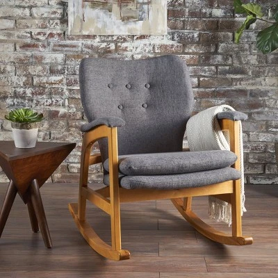 Braant Mid-Century Fabric Rocker - Christopher Knight Home Braant Mid-Century Fabric Rocker - Christopher Knight Home -Home Furn Store GUEST a391358c 9388 4000 8cc1 a3ca1da2bea2