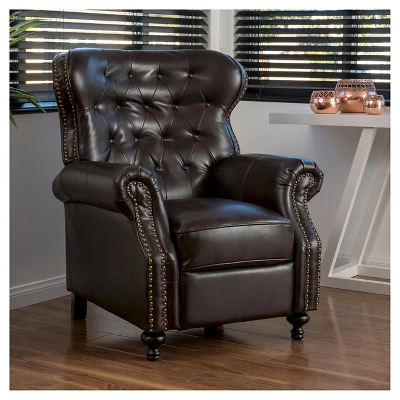 Walder Bonded Leather Press-Back Recliner Club Chair Brown - Christopher Knight Home Walder Bonded Leather Press-Back Recliner Club Chair Brown - Christopher Knight Home -Home Furn Store GUEST a4000245 f932 4b1f 8ac8 b6c3be45ccf8