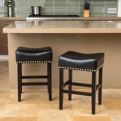 Set of 2 Laramie Backless Counter Height Barstool Black - Christopher Knight Home Set Of 2 Laramie Backless Counter Height Barstool Black - Christopher Knight Home -Home Furn Store GUEST a4fce2fa 90a2 4b79 b888 7c485585c543