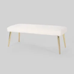 Capernaum Faux Fur Bench - Christopher Knight Home -Home Furn Store GUEST a64fe17d a6bf 4e7c af53 dfe620fa0a1e