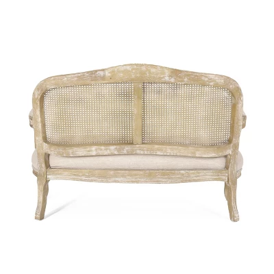 Saley French Country Wood and Cane Loveseat - Christopher Knight Home Saley French Country Wood And Cane Loveseat - Christopher Knight Home -Home Furn Store GUEST a6845b86 6d0e 42ed 84c3 6f83c8483008