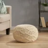Morven Handmade Boho Fabric Pouf Cream - Christopher Knight Home 1 Morven Handmade Boho Fabric Pouf Cream - Christopher Knight Home -Home Furn Store GUEST a8542ee3 b5ac 45b8 9911 aa4bdd460aff