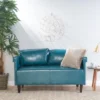 Bellerose Faux Leather Settee - Teal - Christopher Knight Home 2 Bellerose Faux Leather Settee - Teal - Christopher Knight Home -Home Furn Store GUEST aa9862f1 46ca 453e a558 d820e32e873f