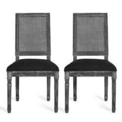 Set Of 2 Regina French Country Wood And Cane Upholstered Dining Chairs - Christopher Knight Home 13 Set Of 2 Regina French Country Wood And Cane Upholstered Dining Chairs - Christopher Knight Home -Home Furn Store GUEST aa9f6d45 9932 4cb1 856a 59d5549f95ee