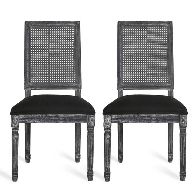 Set of 2 Regina French Country Wood and Cane Upholstered Dining Chairs - Christopher Knight Home Set Of 2 Regina French Country Wood And Cane Upholstered Dining Chairs - Christopher Knight Home -Home Furn Store GUEST aa9f6d45 9932 4cb1 856a 59d5549f95ee