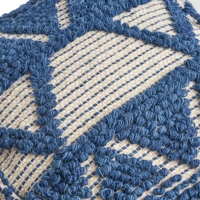 Azelea Boho Ottoman Pouf Blue/White - Christopher Knight Home Azelea Boho Ottoman Pouf Blue/White - Christopher Knight Home -Home Furn Store GUEST aaadadda ad7b 462b 9181 0087bb628967