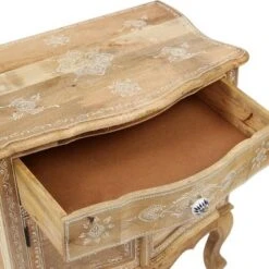 Culloden Handcrafted Boho Mango Wood Cabinet Natural/White - Christopher Knight Home -Home Furn Store GUEST aafd8375 147c 492e 8b93 8041f7c8eb7f