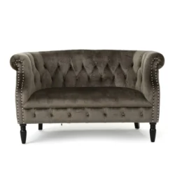 Milani Scroll Arm Loveseat - Christopher Knight Home -Home Furn Store GUEST ab9c5ec1 c3da 4416 b5cd 54f9e30d3fc1