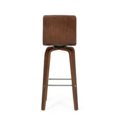 2pc Hargis Mid Century Modern Channel Stitch Bentwood Swivel Counter Height Barstools - Christopher Knight Home -Home Furn Store GUEST ac0b3844 195e 4d13 8336 476ac2ad9706