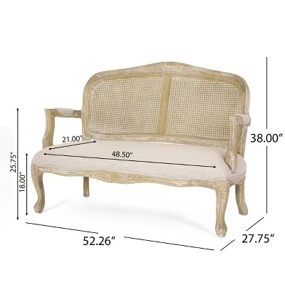 Saley French Country Wood and Cane Loveseat - Christopher Knight Home Saley French Country Wood And Cane Loveseat - Christopher Knight Home -Home Furn Store GUEST acb3efc9 3161 4272 9f2c 08452f5ba986