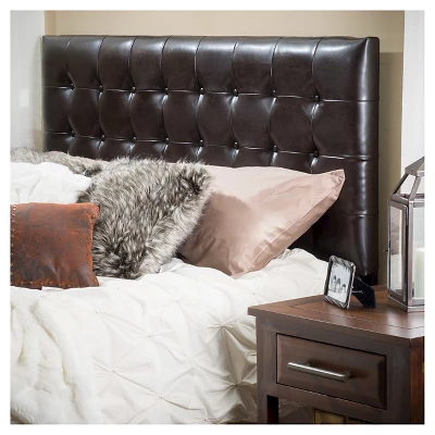 California/King Austin Tufted Bonded Leather Headboard Brown - Christopher Knight Home California/King Austin Tufted Bonded Leather Headboard Brown - Christopher Knight Home -Home Furn Store GUEST ae896e30 3a86 4ff1 ad62 f49a7a1e4511