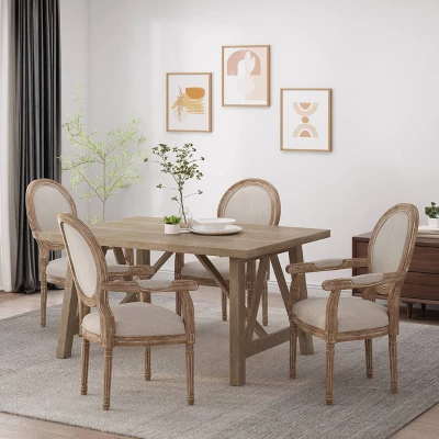 Set of 4 Judith French Country Wood Upholstered Dining Chairs - Christopher Knight Home Set Of 4 Judith French Country Wood Upholstered Dining Chairs - Christopher Knight Home -Home Furn Store GUEST aef6699c 9985 4eeb 8ff3 26b2efa7e38a
