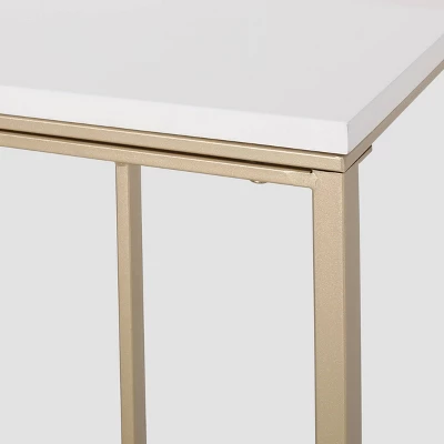 Set of 2 Baywinds Modern Glam C-Shaped Accent Table White/Champagne Gold - Christopher Knight Home Set Of 2 Baywinds Modern Glam C-Shaped Accent Table White/Champagne Gold - Christopher Knight Home -Home Furn Store GUEST af588f5b f319 4d01 bbc1 6b575dbb06b1 1