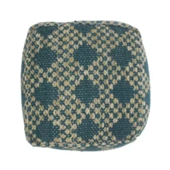 Oyabe Boho Cube Pouf Beige/Teal - Christopher Knight Home -Home Furn Store GUEST afb4ab1f 86f2 435f b57e 2e611e8dab72
