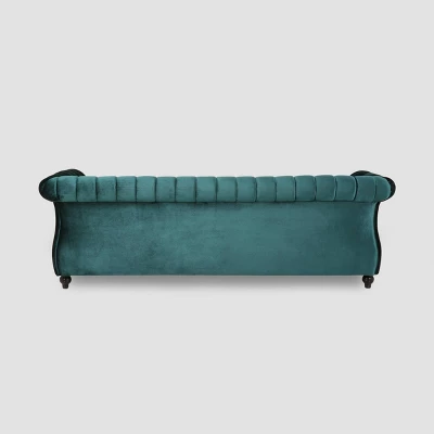 Bowie Modern Glam Velvet Sofa Teal - Christopher Knight Home Bowie Modern Glam Velvet Sofa Teal - Christopher Knight Home -Home Furn Store GUEST b0077f42 d7fe 4aa7 97a8 f05153ef47e4