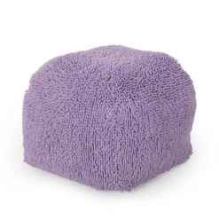 Moloney Modern Microfiber Chenille Round Pouf - Christopher Knight Home -Home Furn Store GUEST b0435d81 efe2 4bdc ae8e 873018bfc71a