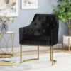 McDonough Modern Tufted Glam Accent Chair Black - Christopher Knight Home 2 McDonough Modern Tufted Glam Accent Chair Black - Christopher Knight Home -Home Furn Store GUEST b16dbe3e 2800 4b71 b1ae 4478b61ebbf6