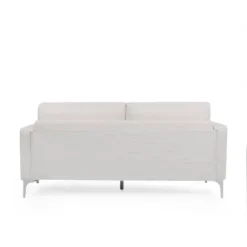 Dallin Contemporary Fabric 3 Seater Sofa Beige/Silver - Christopher Knight Home -Home Furn Store GUEST b247b9f2 61a2 4371 97ff 7b7aa0797d07