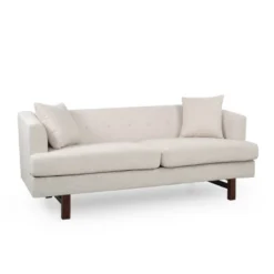 Mableton Mid-Century Modern Upholstered 3 Seater Sofa - Christopher Knight Home -Home Furn Store GUEST b52e1b44 1b0f 470d a7a4 a71963e03d0e