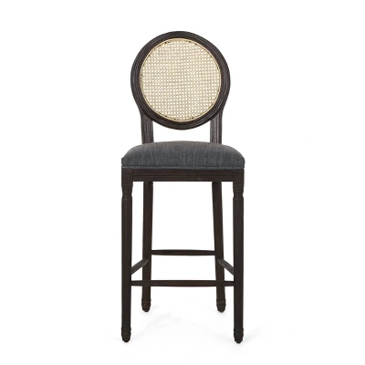 2pc Govan French Country Wooden Counter Height Barstools with Upholstered Seating Charcoal/Black - Christopher Knight Home 2pc Govan French Country Wooden Counter Height Barstools With Upholstered Seating Charcoal/Black - Christopher Knight Home -Home Furn Store GUEST b6e50c77 6198 4fb6 be5f 79d06be9dcf4