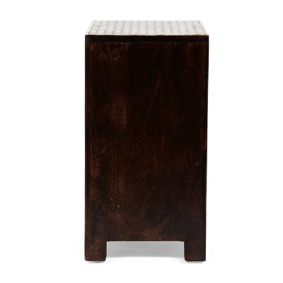 Benewah Handcrafted Boho 3 Drawer Mango Wood Nightstand Dark Walnut/Black/White - Christopher Knight Home Benewah Handcrafted Boho 3 Drawer Mango Wood Nightstand Dark Walnut/Black/White - Christopher Knight Home -Home Furn Store GUEST b7592e8d 29dd 4af6 8195 fed1aa460276