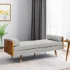 Keairns Mid Century Modern Tufted Double End Chaise Lounge With Bolster Pillows - Christopher Knight Home -Home Furn Store GUEST b77184cb 81cd 4b59 88d1 5d91ea394c34